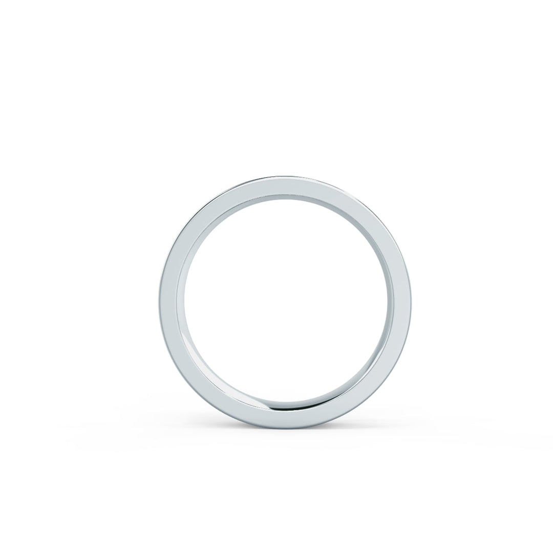 Round Cut Lab Grown Diamond Flush Set Wedding Band - Doozy Diamonds