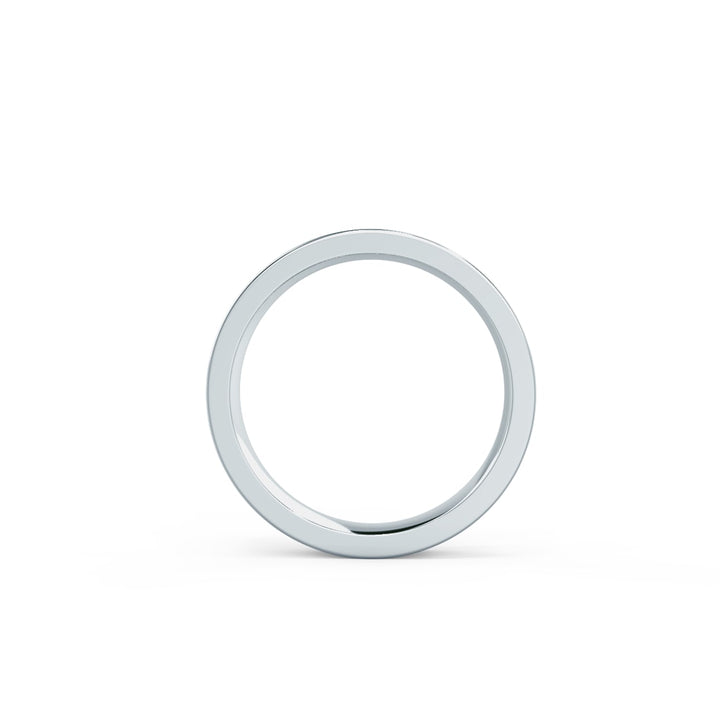 Round Cut Lab Grown Diamond Flush Set Wedding Band - Doozy Diamonds