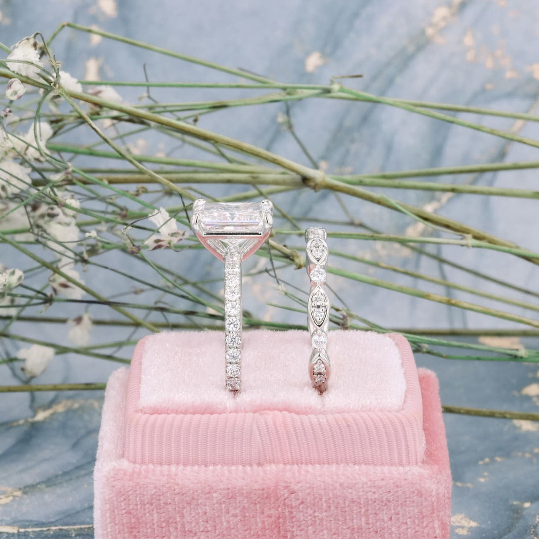 Round DE - VS1 Lab Grown Diamond Petite Pave Wedding Band - Doozy Diamonds