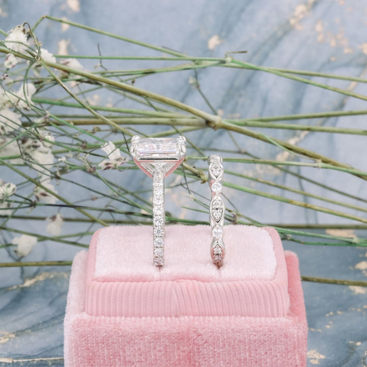 Round DE - VS1 Lab Grown Diamond Petite Pave Wedding Band - Doozy Diamonds