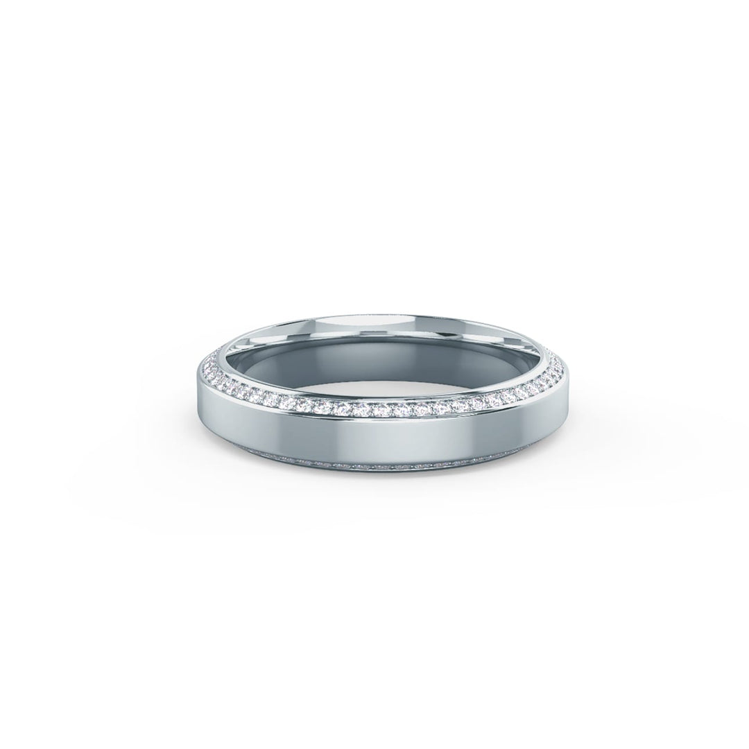 Round Cut Lab Grown Diamond Channel Set Wedding Band - Doozy Diamonds