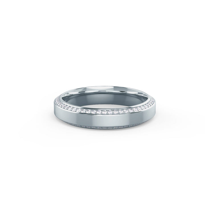 Round Cut Lab Grown Diamond Channel Set Wedding Band - Doozy Diamonds