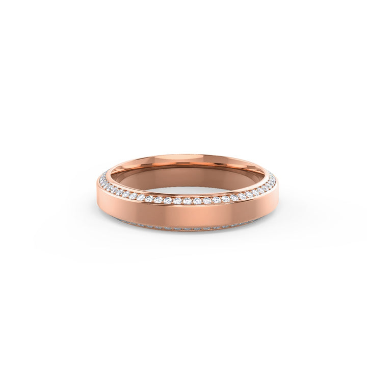 Round Cut Lab Grown Diamond Channel Set Wedding Band - Doozy Diamonds