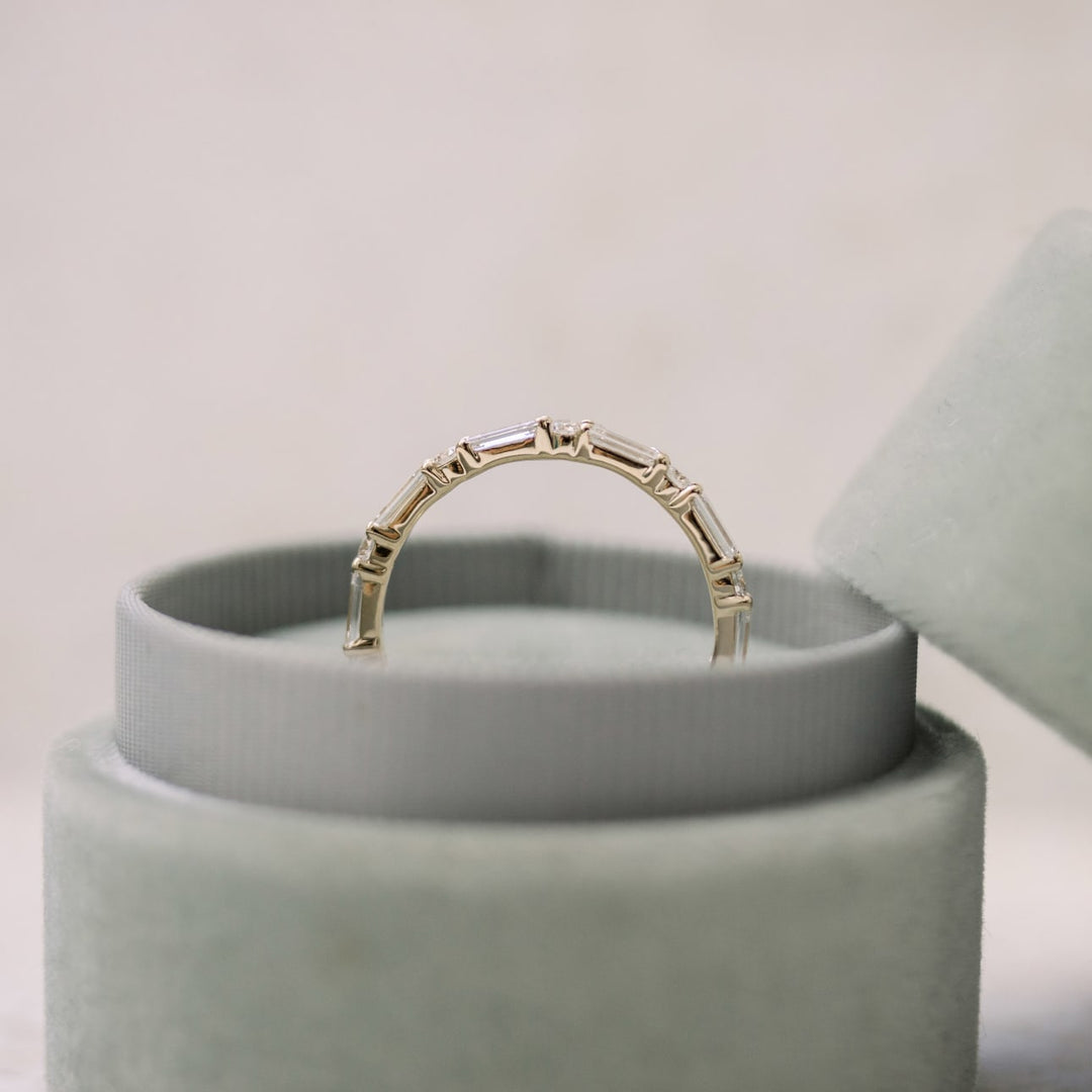 Baguette & Round Cut DE - VS1 Lab Grown Diamond Full Eternity Wedding Band - Doozy Diamonds