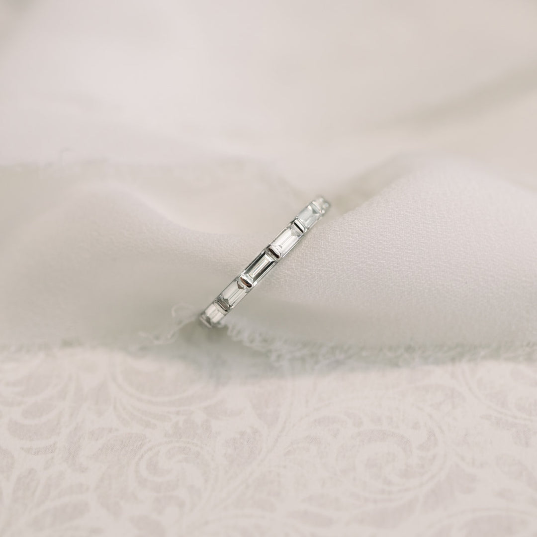Baguette Cut DE - VS1 Lab Grown Diamond Full Eternity Wedding Band - Doozy Diamonds