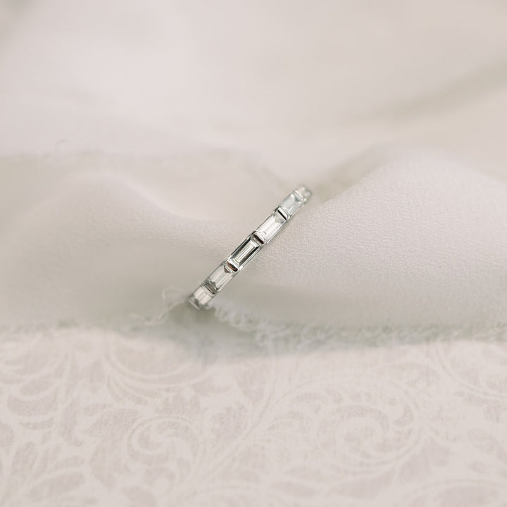 Baguette Cut DE - VS1 Lab Grown Diamond Full Eternity Wedding Band - Doozy Diamonds
