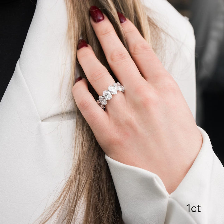 Oval DE - VS1 Lab Grown Diamond Full Eternity Wedding Band - Doozy Diamonds
