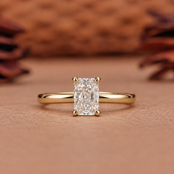 1.0CT Radiant E/VS2 Lab Grown Diamond Solitaire Engagement Ring