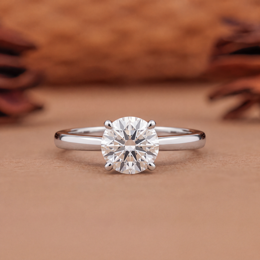 1.0CT Round Solitaire Lab Grown E/VS1 Diamond Engagement Ring