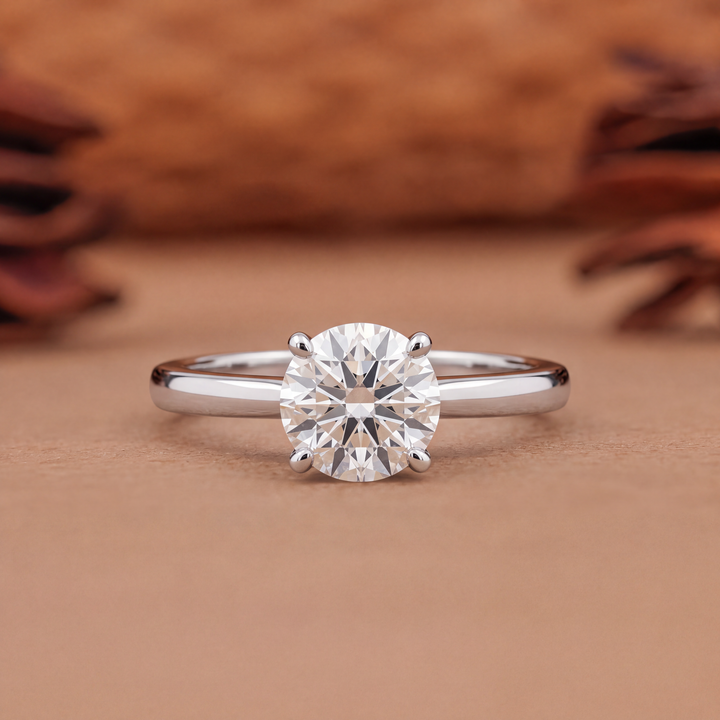 1.0CT Round Solitaire Lab Grown E/VS1 Diamond Engagement Ring