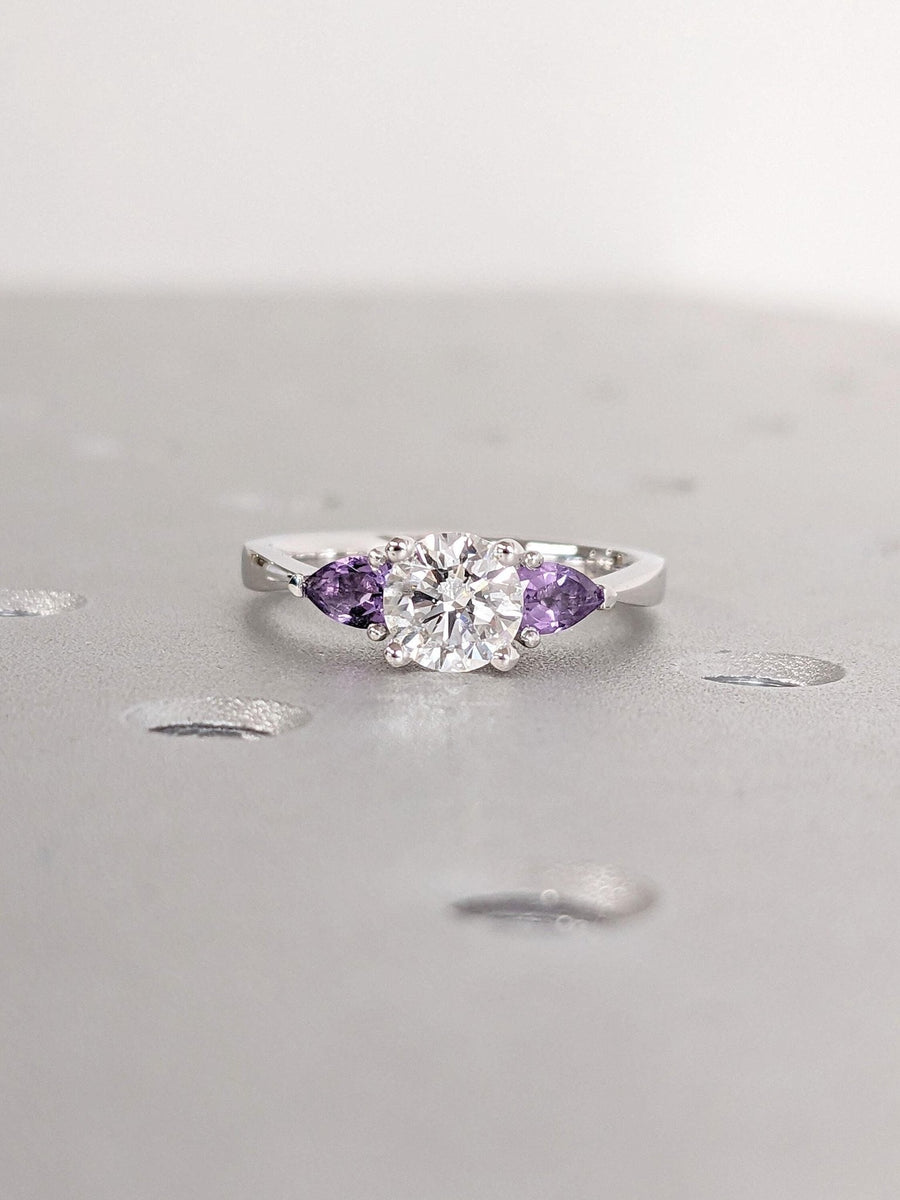 Shop round solitaire lab grown diamond engagement ring