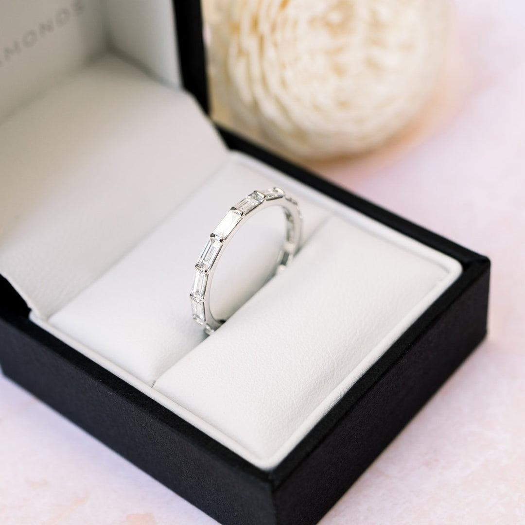 Baguette Cut DE - VS1 Lab Grown Diamond Full Eternity Wedding Band - Doozy Diamonds