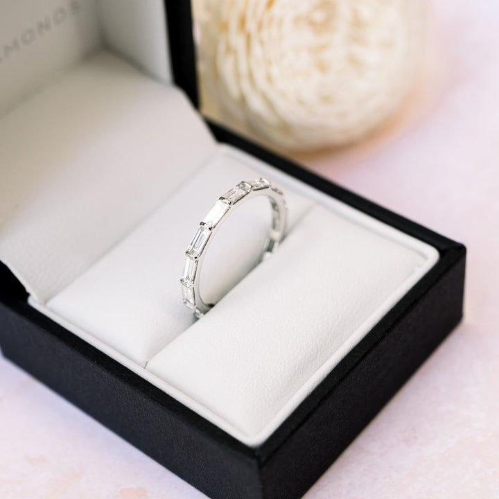 Baguette Cut DE - VS1 Lab Grown Diamond Full Eternity Wedding Band - Doozy Diamonds