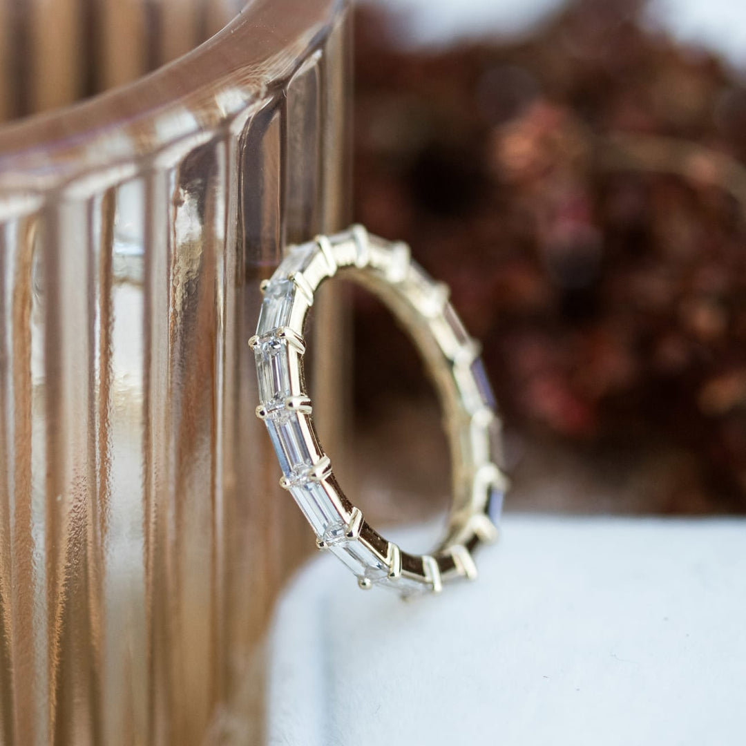 Baguette Cut DE - VS1 Lab Grown Diamond Full Eternity Wedding Band - Doozy Diamonds