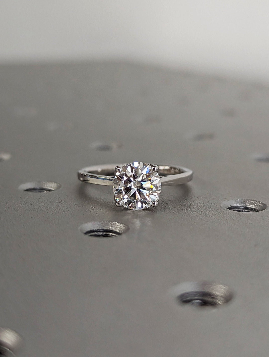 Shop round solitaire lab grown diamond engagement ring