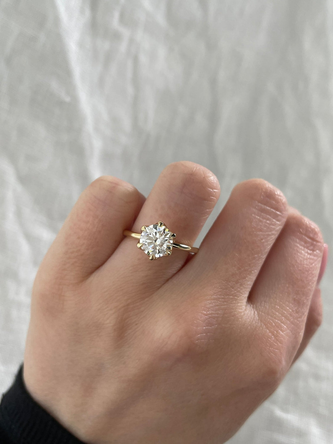 1.64 - 3.64 CT Round Cut Lab Grown Diamond Solitaire Engagement Ring - Doozy Diamonds