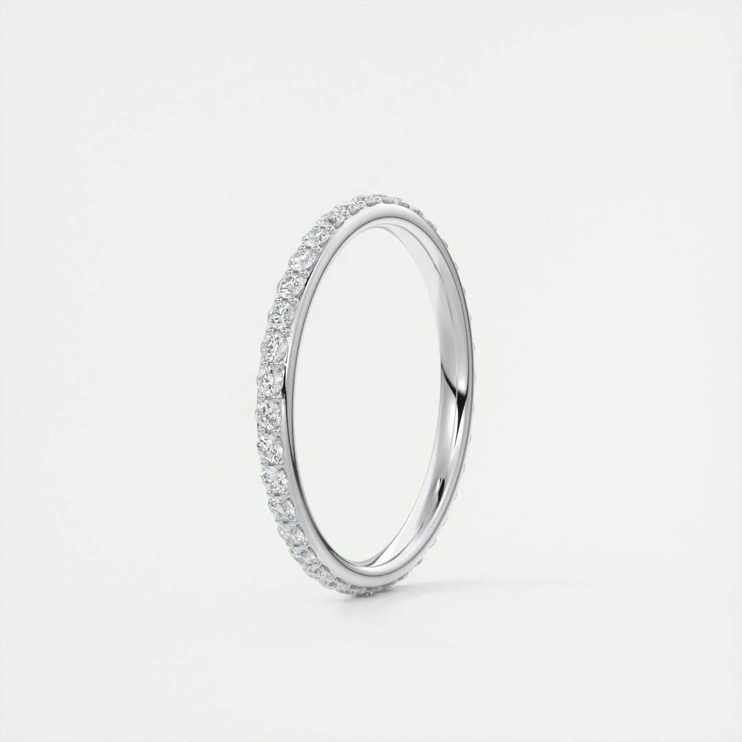 Ethically sourced round brilliant diamond eternity band