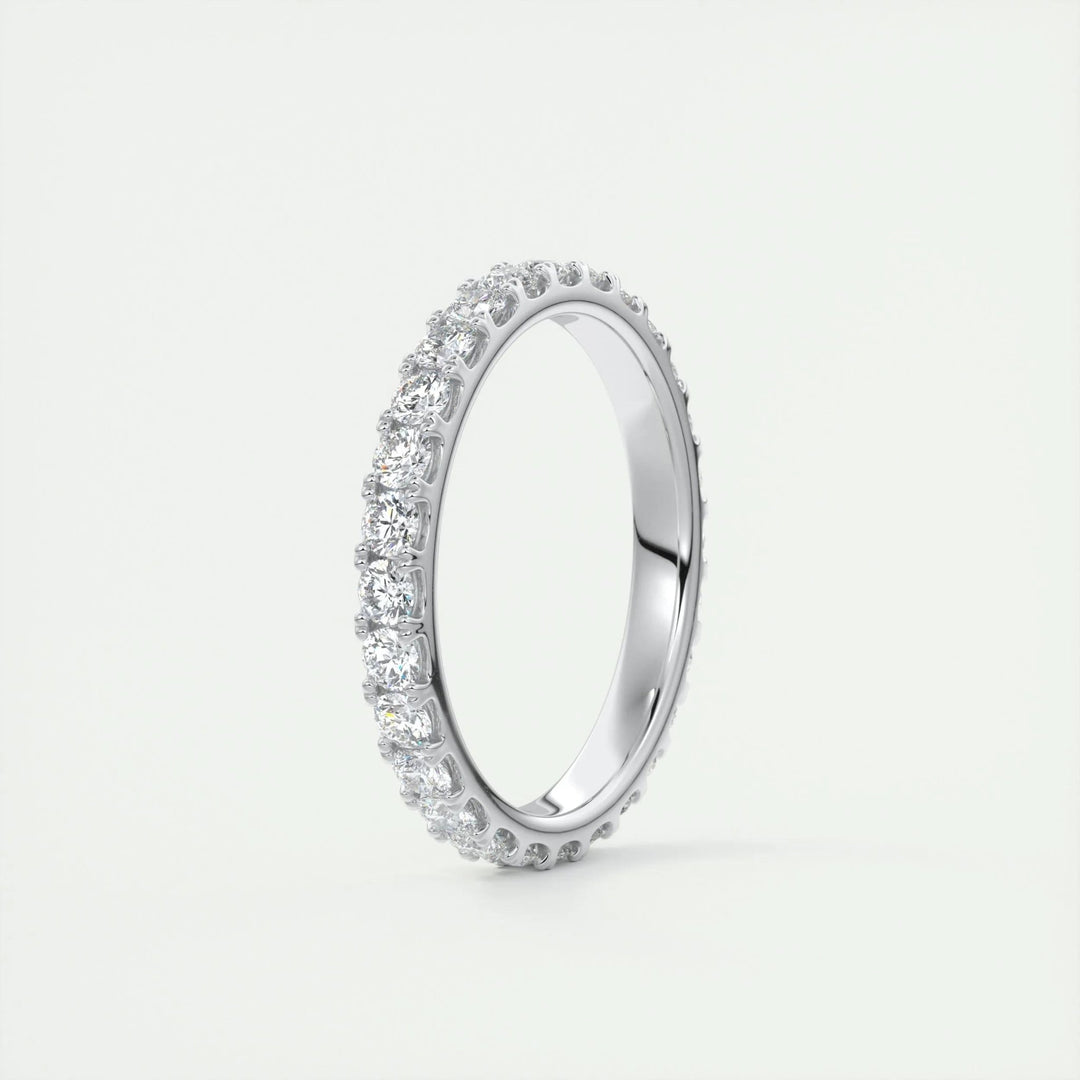 Ethically sourced round brilliant diamond eternity band