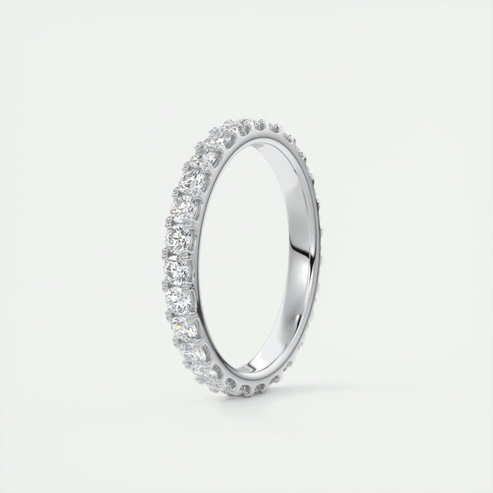 Ethically sourced round brilliant diamond eternity band