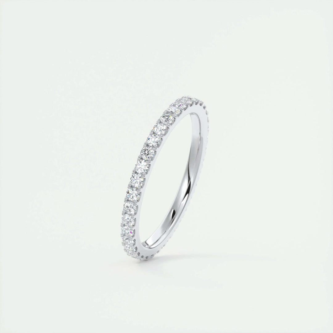 Close-up of 0.74CT round brilliant lab grown diamonds