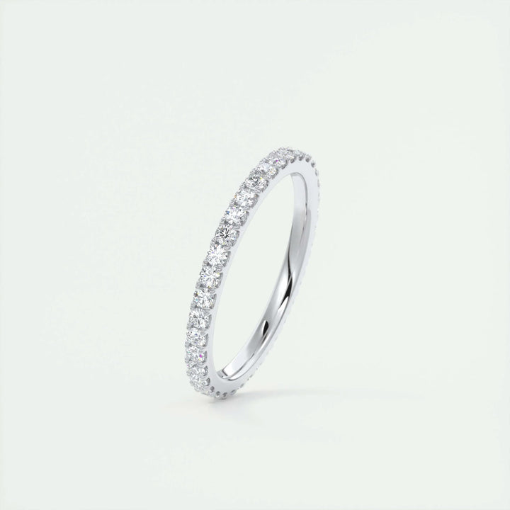 Close-up of 0.74CT round brilliant lab grown diamonds