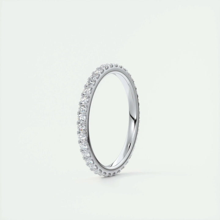 Ethically sourced round brilliant diamond eternity band