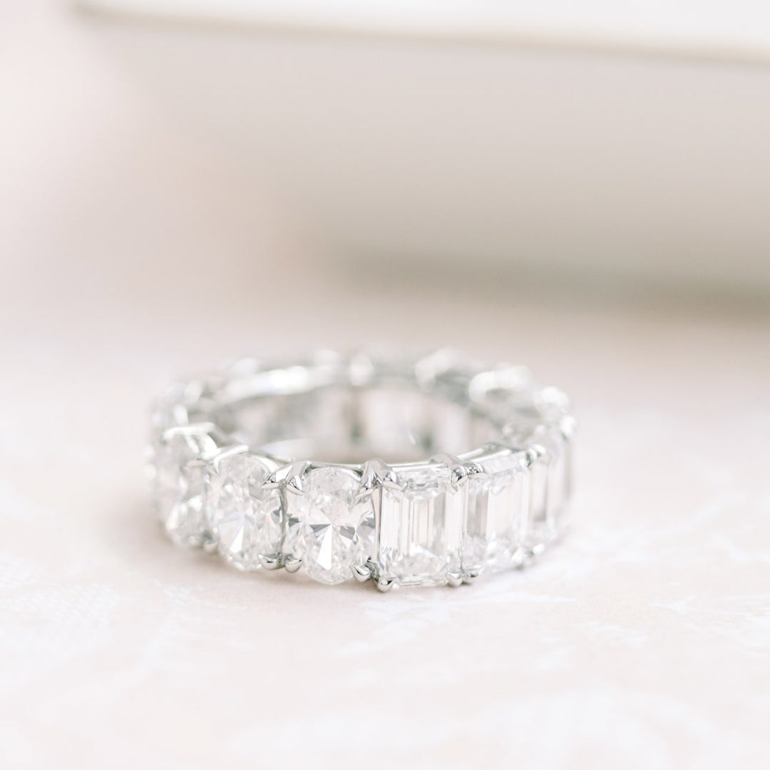 Oval & Emerald DE - VS1 Lab Grown Diamond Eternity Band - Doozy Diamonds