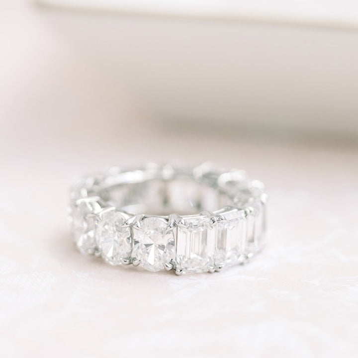 Oval & Emerald DE - VS1 Lab Grown Diamond Eternity Band - Doozy Diamonds