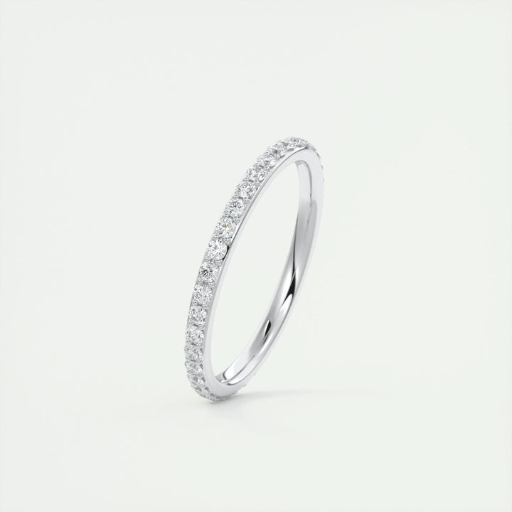 Close-up of 0.74CT round brilliant lab grown diamonds
