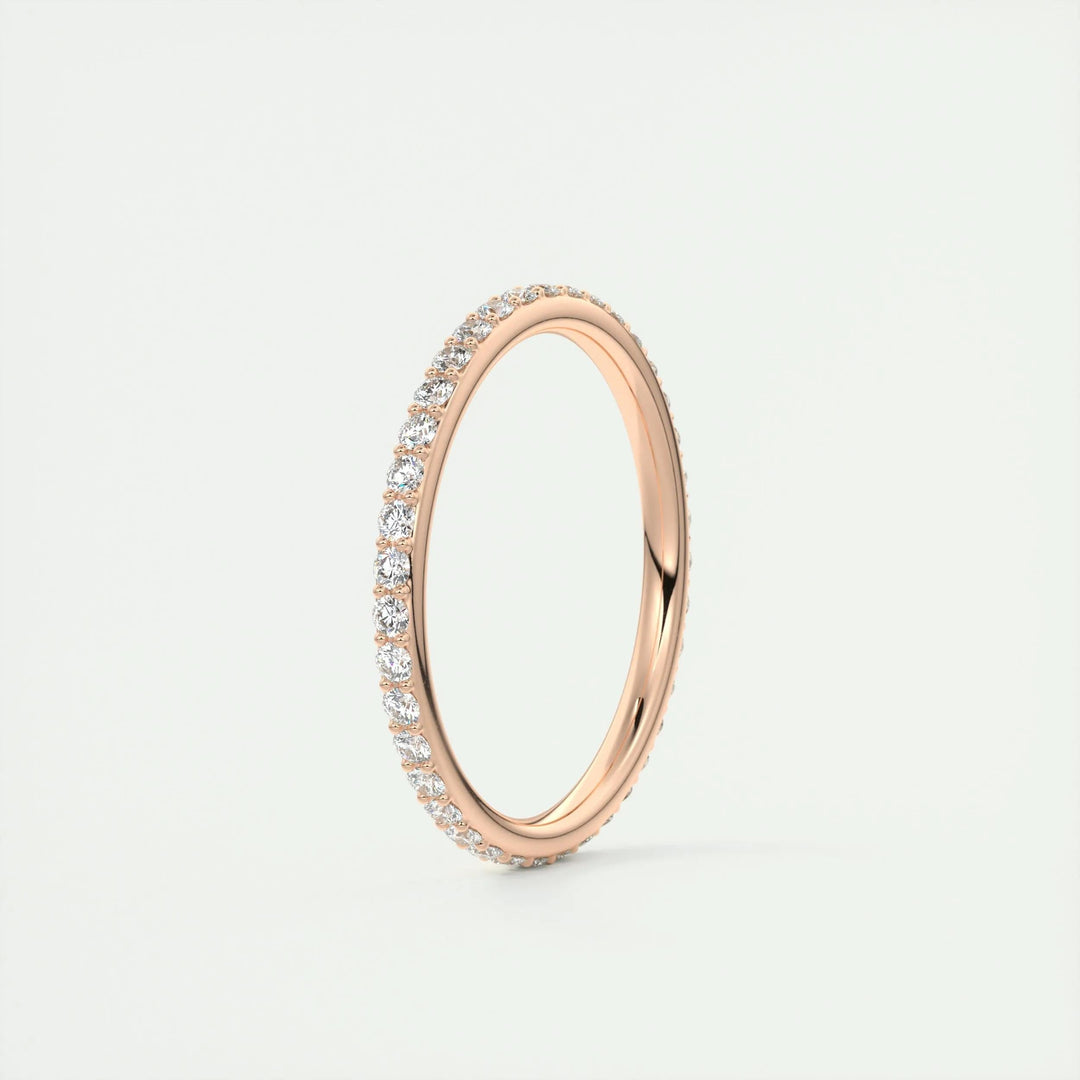 Round Brilliant stackable diamond ring for women
