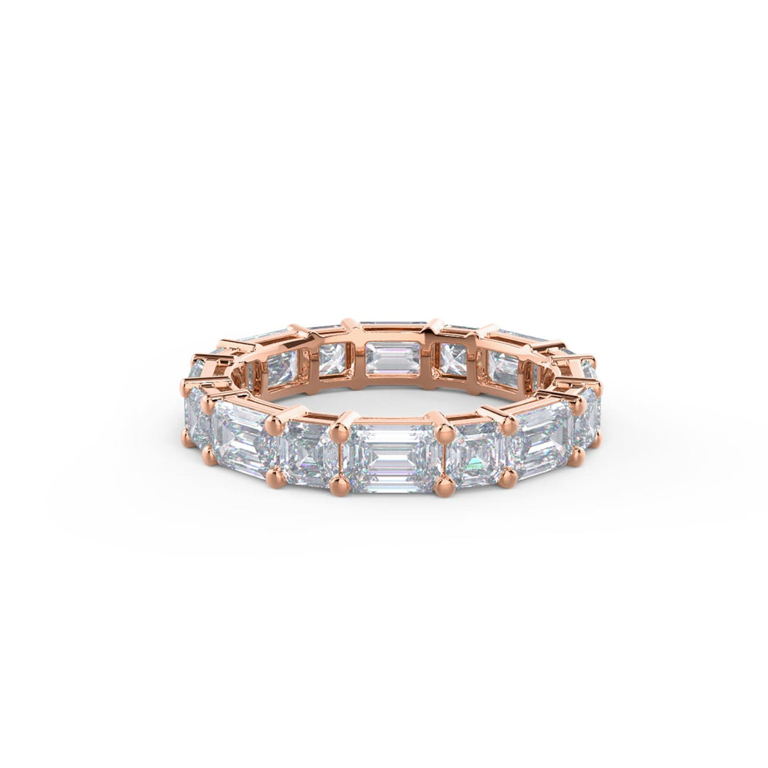 Emerald & Asscher Cut DE - VS1 Lab Grown Diamond Full Eternity Wedding Band - Doozy Diamonds