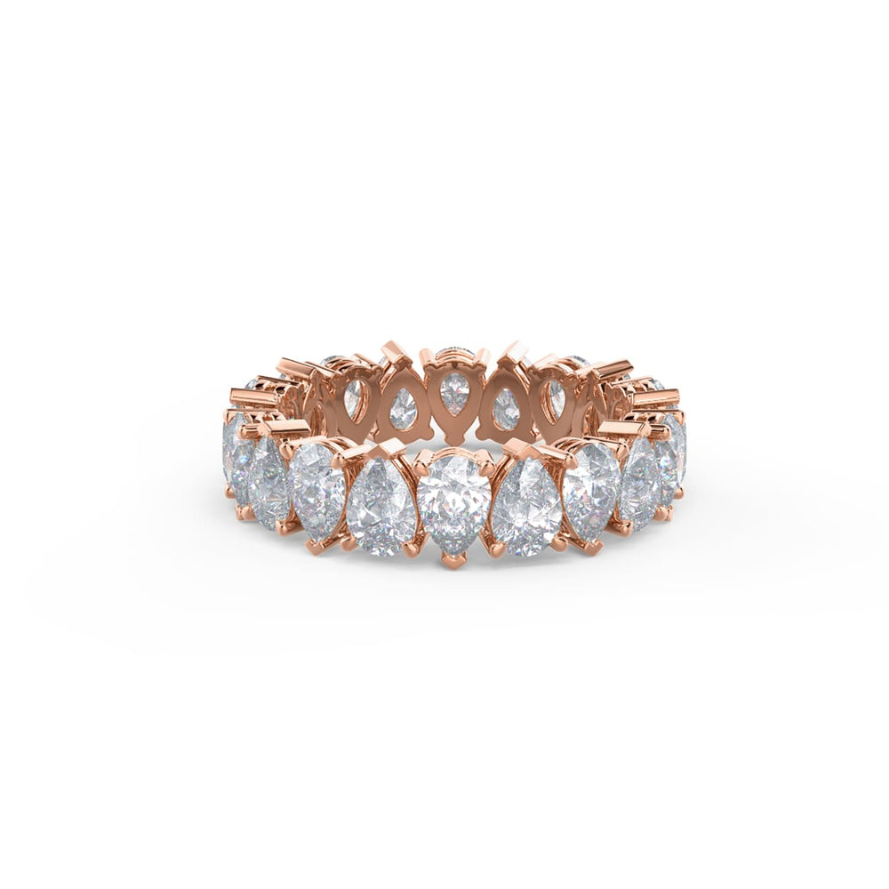 Pear Cut DE - VS1 Lab Grown Diamond Alternative Eternity Wedding Band - Doozy Diamonds