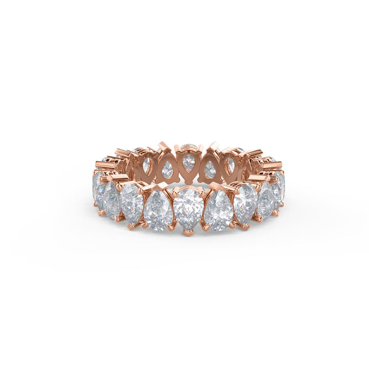 Pear Cut DE - VS1 Lab Grown Diamond Alternative Eternity Wedding Band - Doozy Diamonds