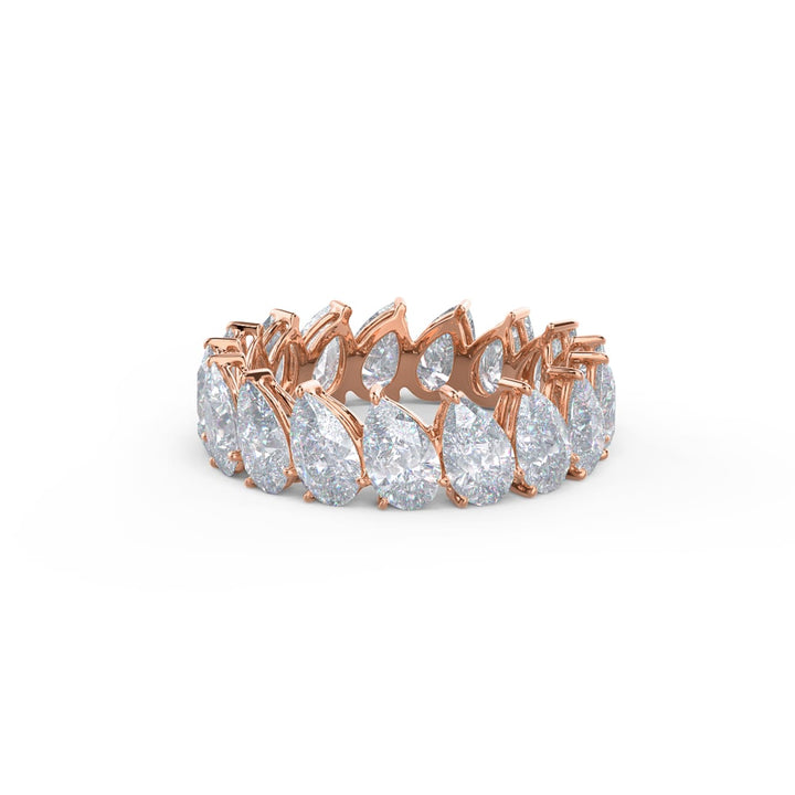Pear Cut DE - VS1 Lab Grown Diamond Full Eternity Wedding Band - Doozy Diamonds