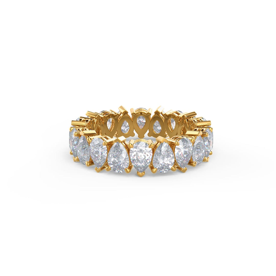 Pear Cut DE - VS1 Lab Grown Diamond Alternative Eternity Wedding Band - Doozy Diamonds