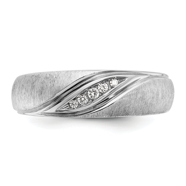 5.5mm Round Cut Lab Grown Channel Set Men's Wedding Band - Doozy Diamonds