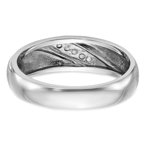5.5mm Round Cut Lab Grown Channel Set Men's Wedding Band - Doozy Diamonds