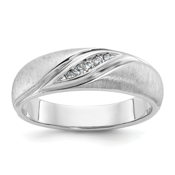 5.5mm Round Cut Lab Grown Channel Set Men's Wedding Band - Doozy Diamonds