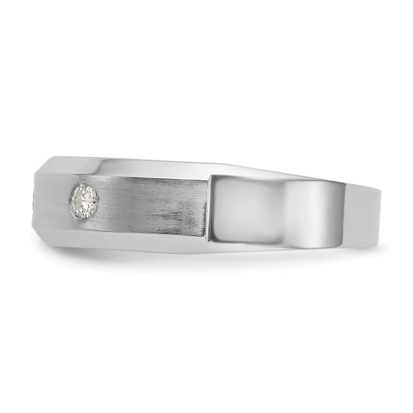 4.5mm Round Cut Lab Grown Three Stone Men's Wedding Band - Doozy Diamonds