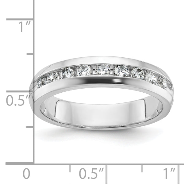 3mm Round Cut Lab Grown Channel Set Men's Wedding Band - Doozy Diamonds