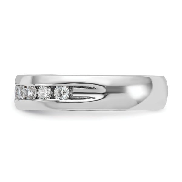 3mm Round Cut Lab Grown Channel Set Men's Wedding Band - Doozy Diamonds