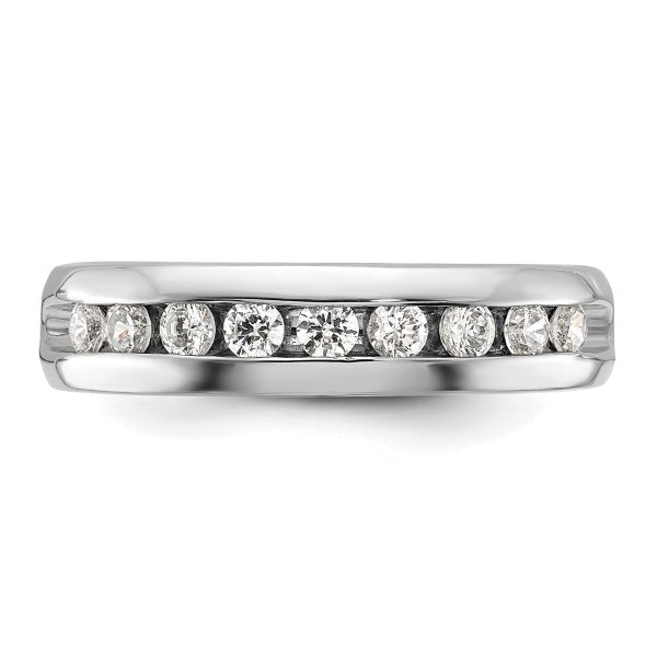 3mm Round Cut Lab Grown Channel Set Men's Wedding Band - Doozy Diamonds