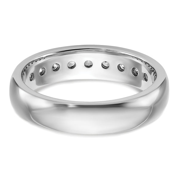 3mm Round Cut Lab Grown Channel Set Men's Wedding Band - Doozy Diamonds