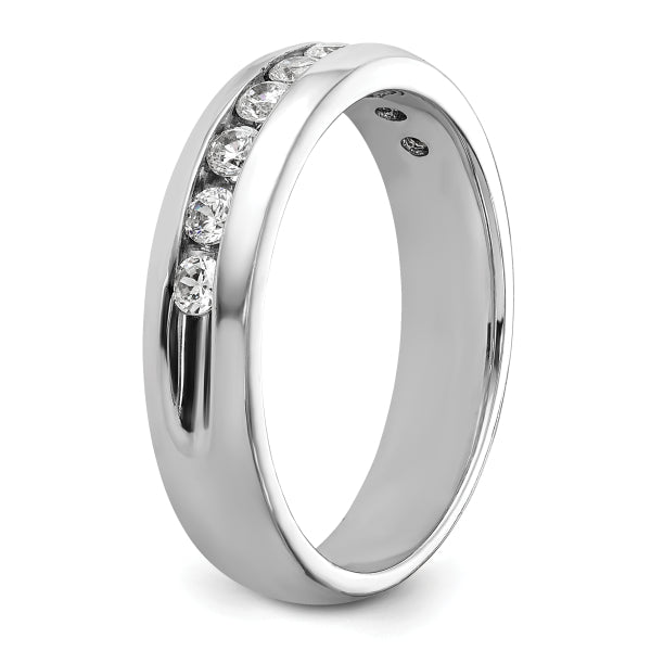 3mm Round Cut Lab Grown Channel Set Men's Wedding Band - Doozy Diamonds