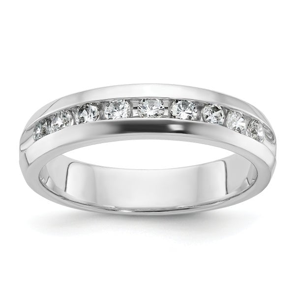 3mm Round Cut Lab Grown Channel Set Men's Wedding Band - Doozy Diamonds