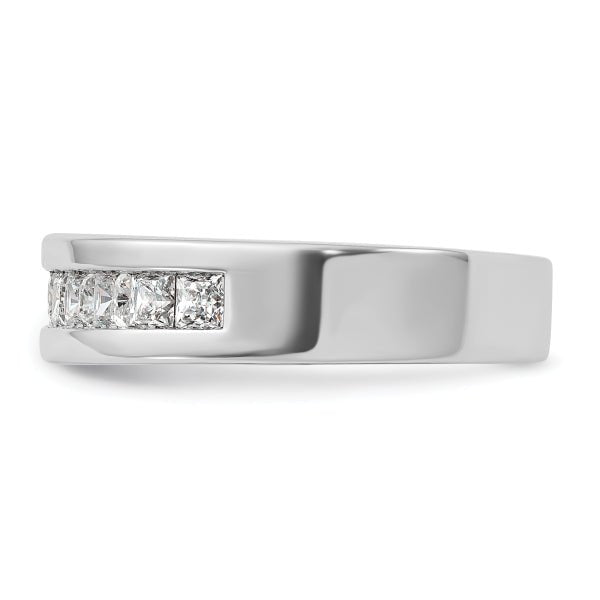 5mm Princess Cut Lab Grown Channel Set Men's Wedding Band - Doozy Diamonds