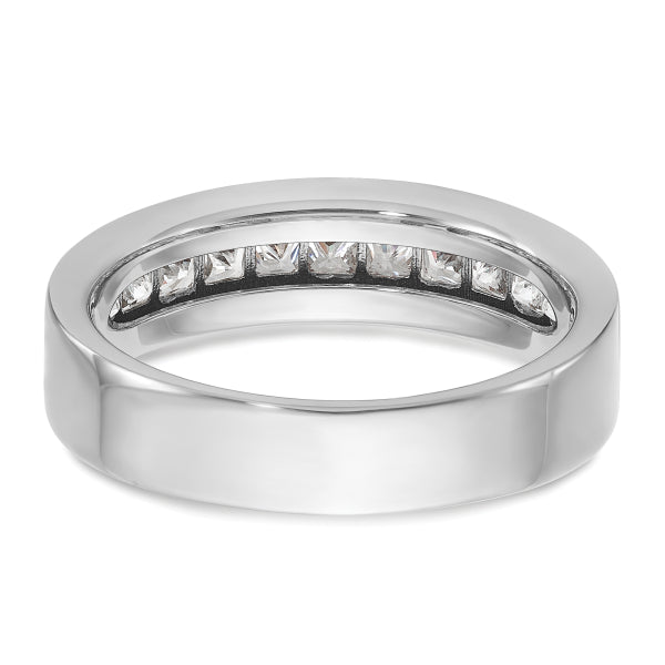 5mm Princess Cut Lab Grown Channel Set Men's Wedding Band - Doozy Diamonds