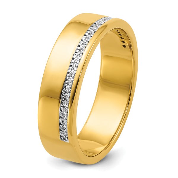 4mm Round Cut Diamond Row Lab Grown Men's Wedding Band - Doozy Diamonds