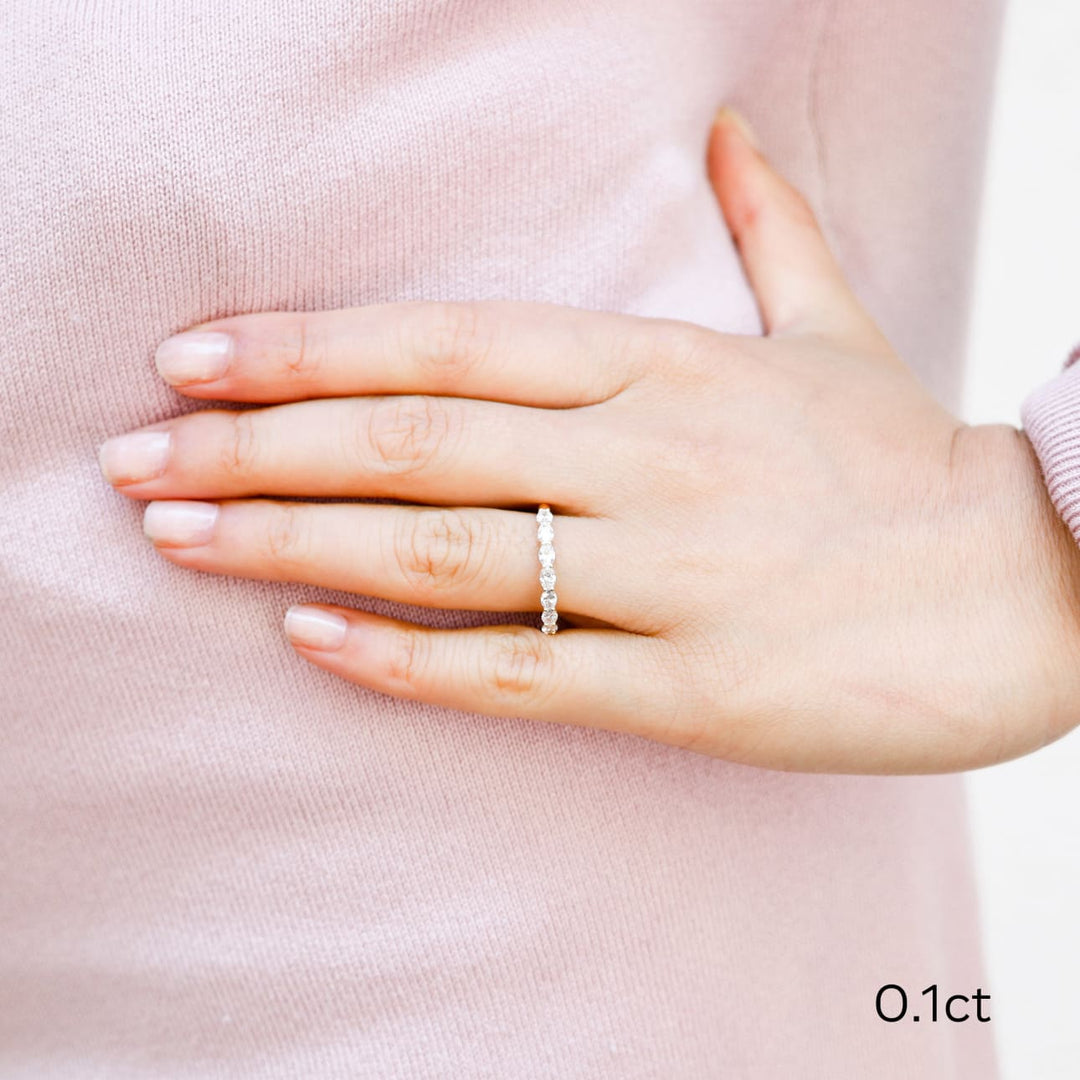 Oval DE - VS1 Lab Grown Diamond Full Eternity Wedding Band - Doozy Diamonds