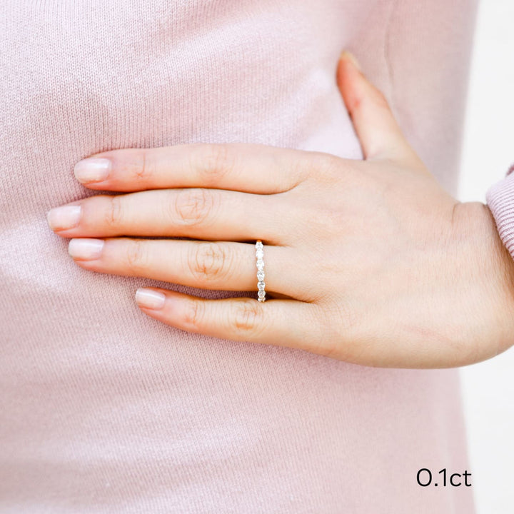 Oval DE - VS1 Lab Grown Diamond Full Eternity Wedding Band - Doozy Diamonds